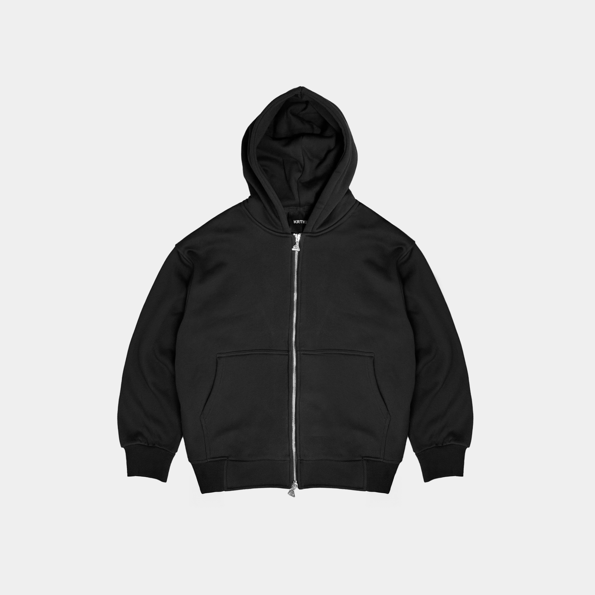 NULL-FORM DOUBLE HOODIE ZIPPER BLACK