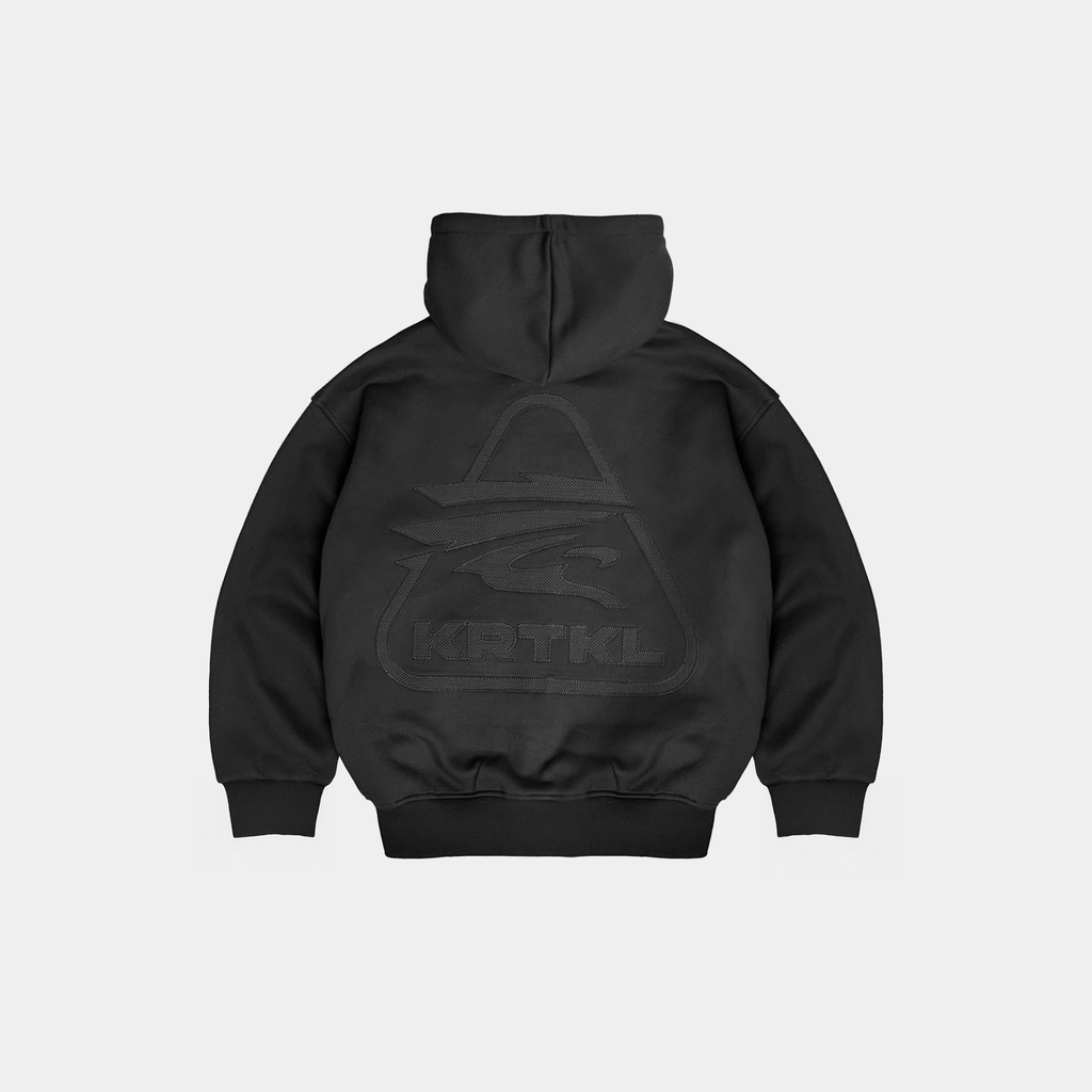 NULL-FORM DOUBLE HOODIE ZIPPER BLACK