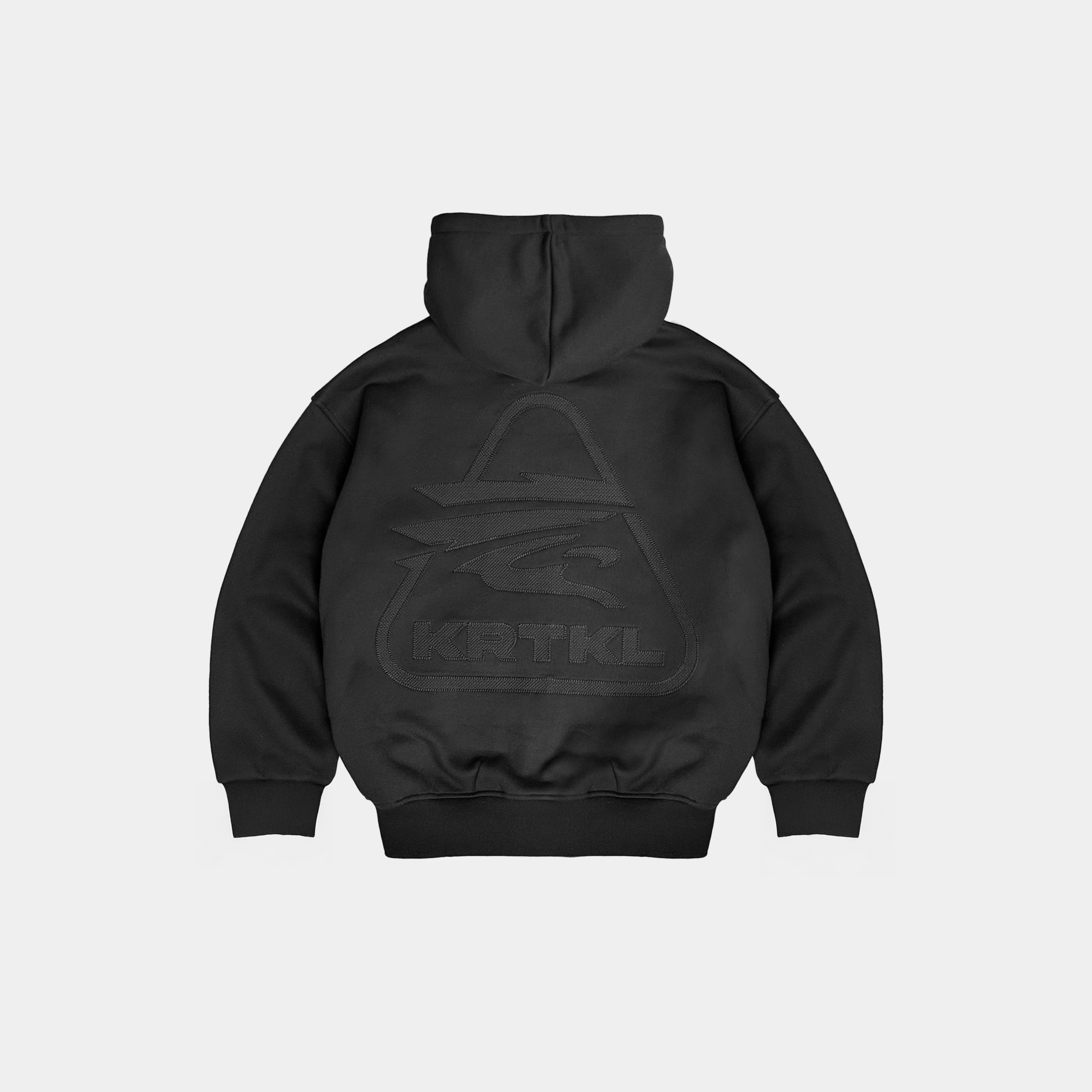 NULL-FORM DOUBLE HOODIE ZIPPER BLACK