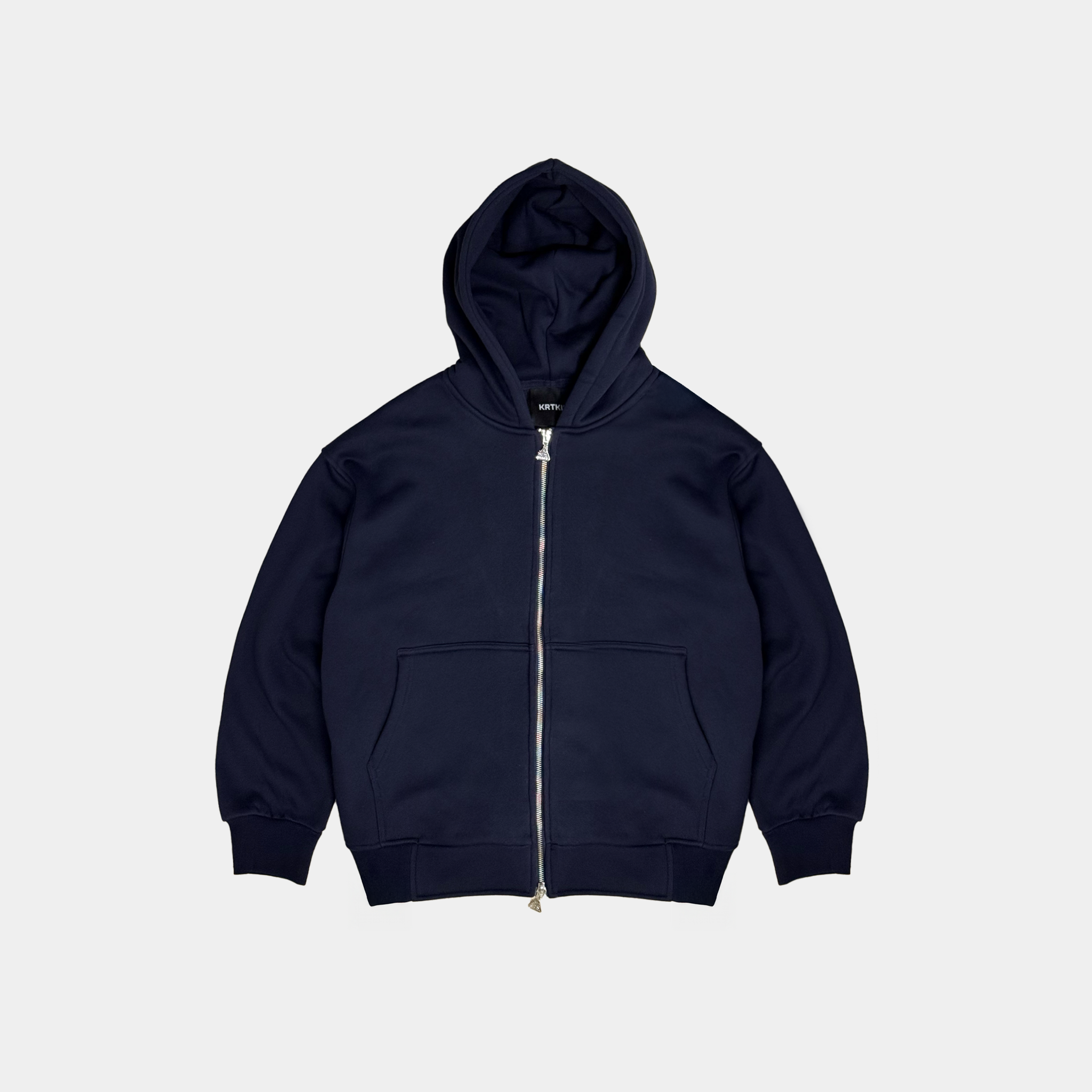 NULL-FORM DOUBLE HOODIE ZIPPER NAVY