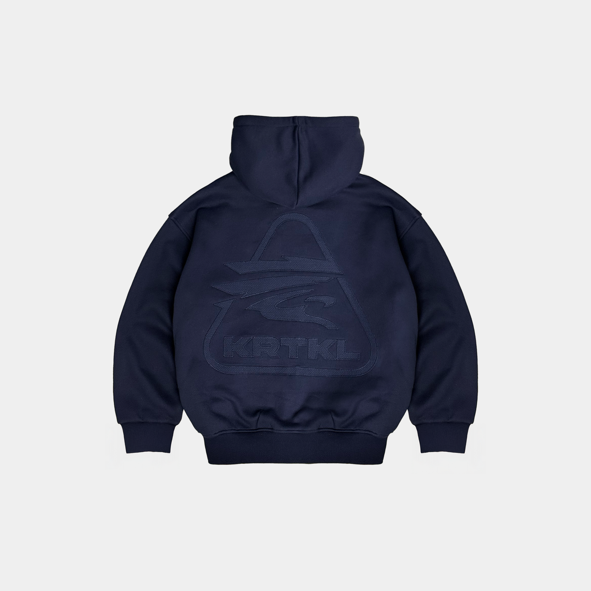 NULL-FORM DOUBLE HOODIE ZIPPER NAVY