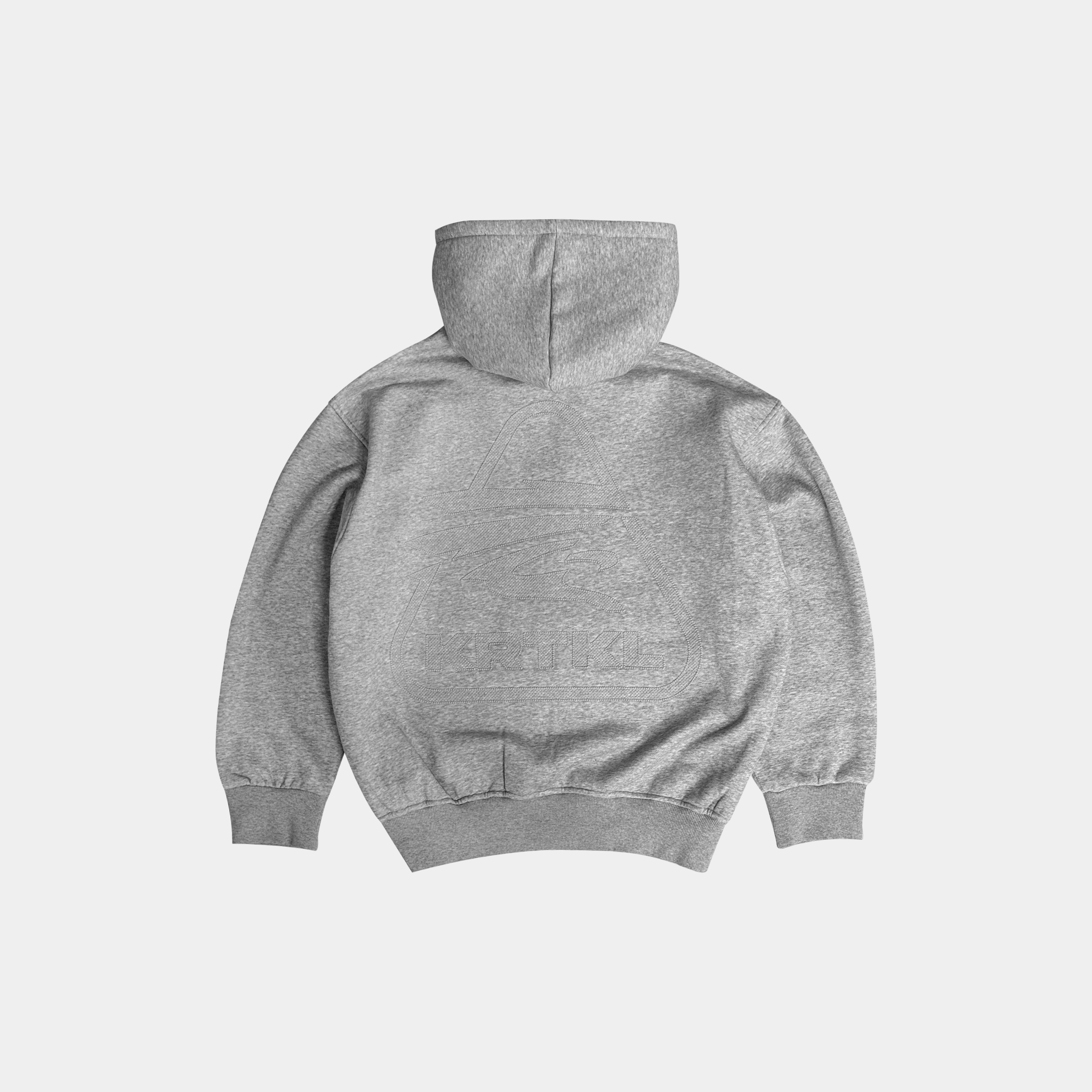 NULL-FORM DOUBLE HOODIE ZIPPER GREY
