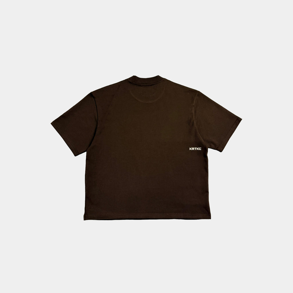 ROC QUOTE TEE MOCHA (BOXY)