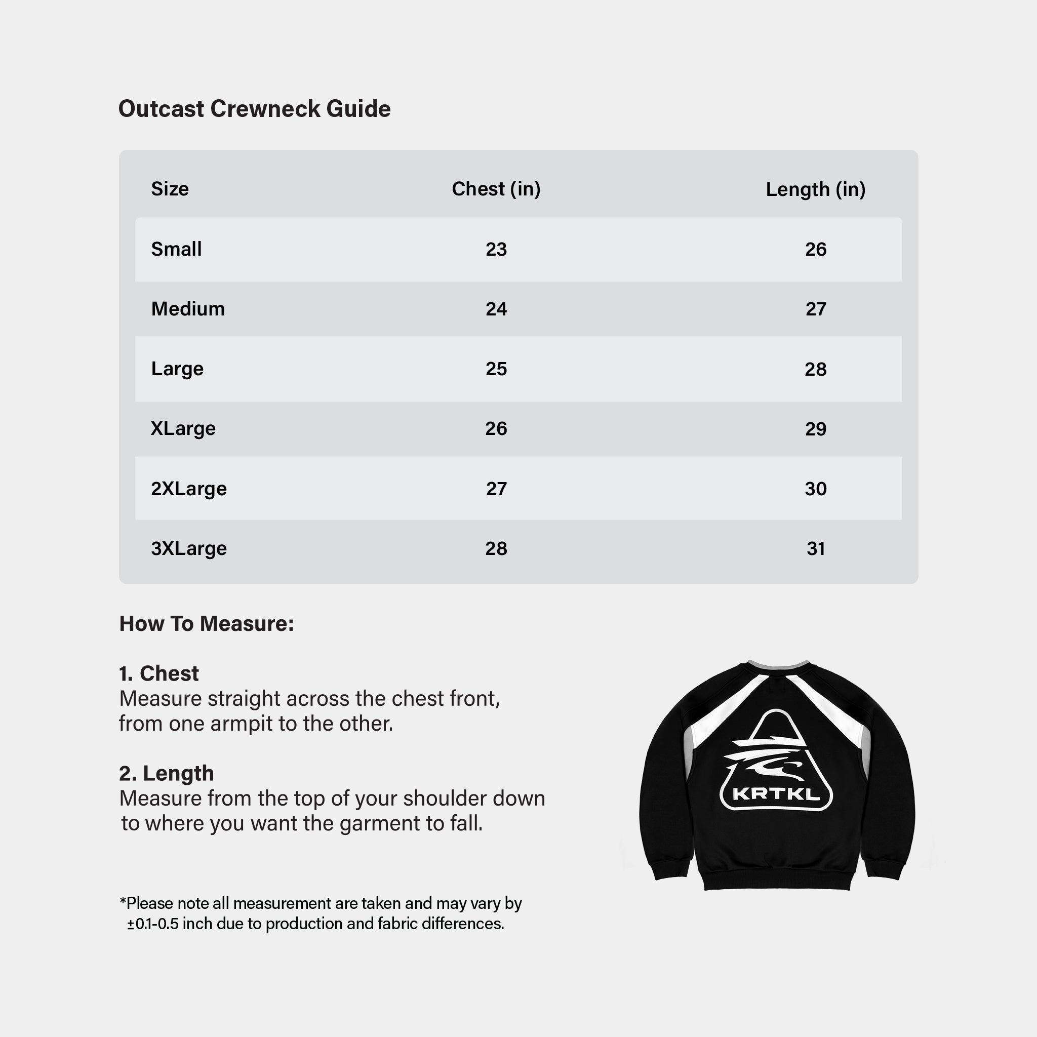OUTCAST CREWNECK (NOIR BLACK)