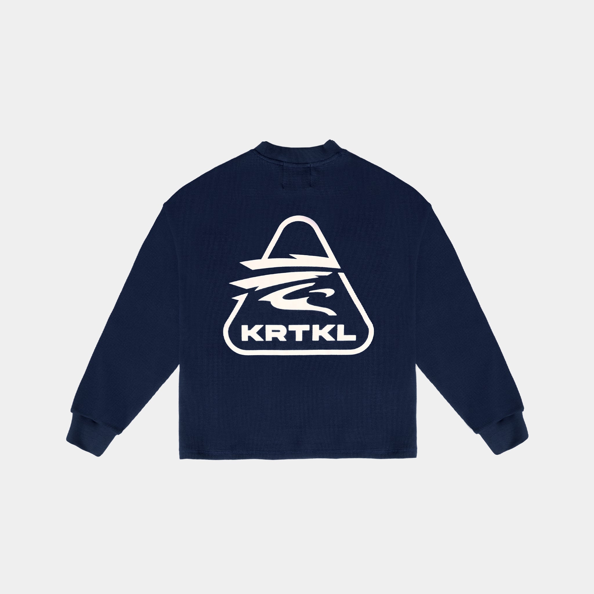 WAFFLE TEE LS (NAVY BLUE)