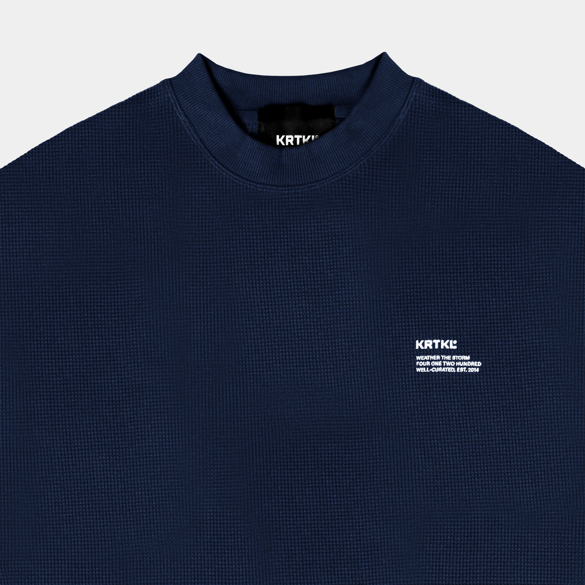 WAFFLE TEE LS (NAVY BLUE)