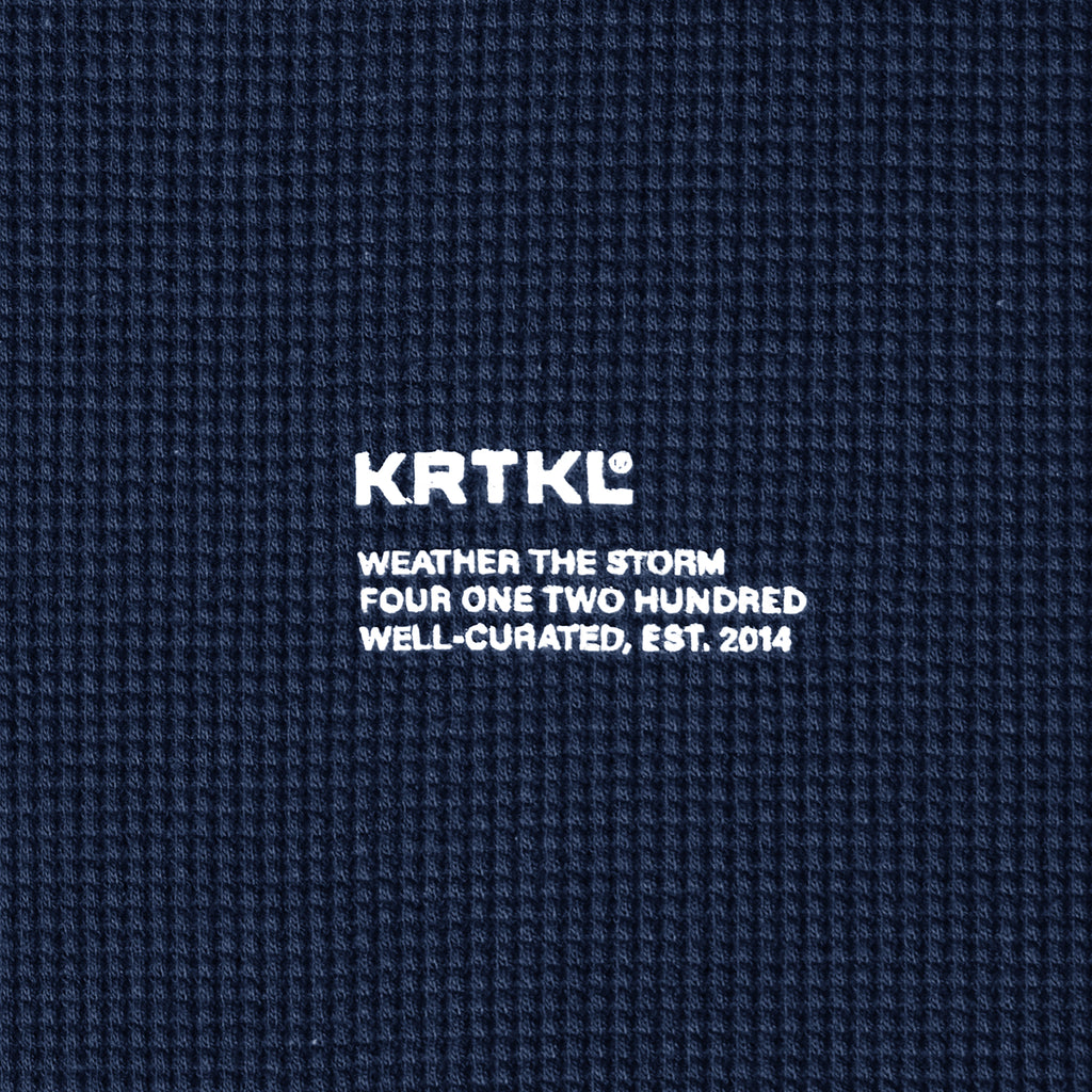 WAFFLE TEE LS (NAVY BLUE)
