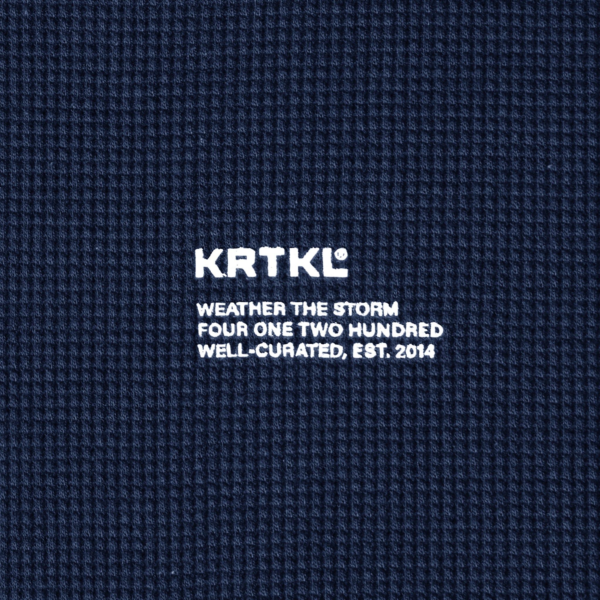 WAFFLE TEE LS (NAVY BLUE)