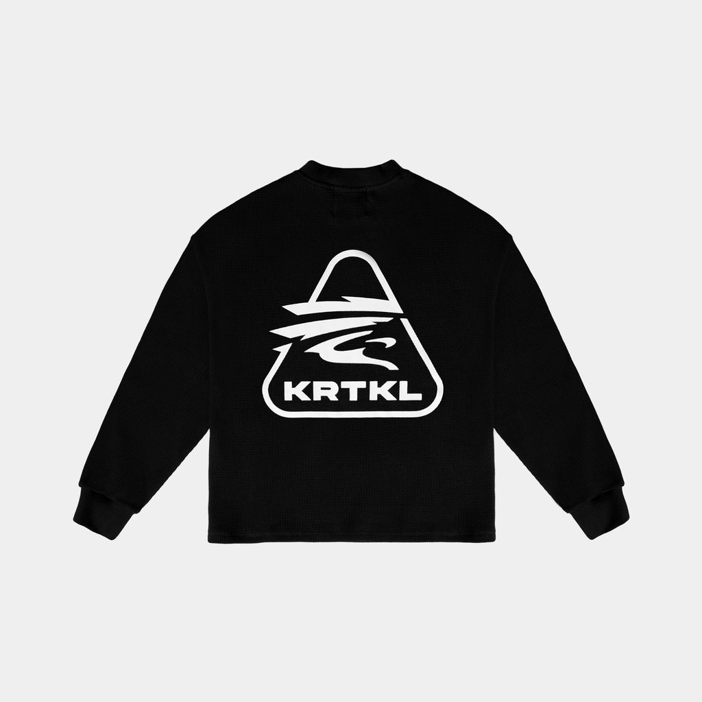 WAFFLE TEE LS (NOIR BLACK)