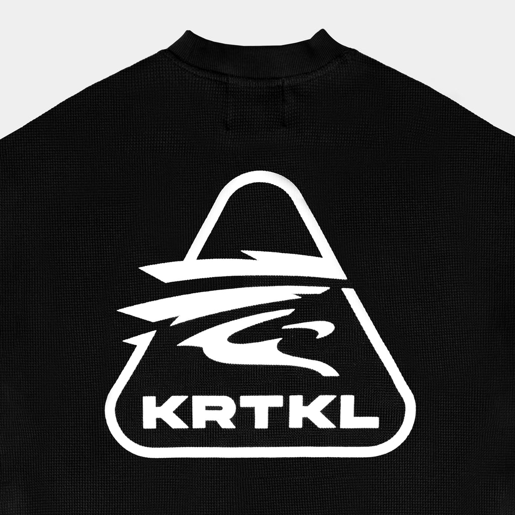 WAFFLE TEE LS (NOIR BLACK)
