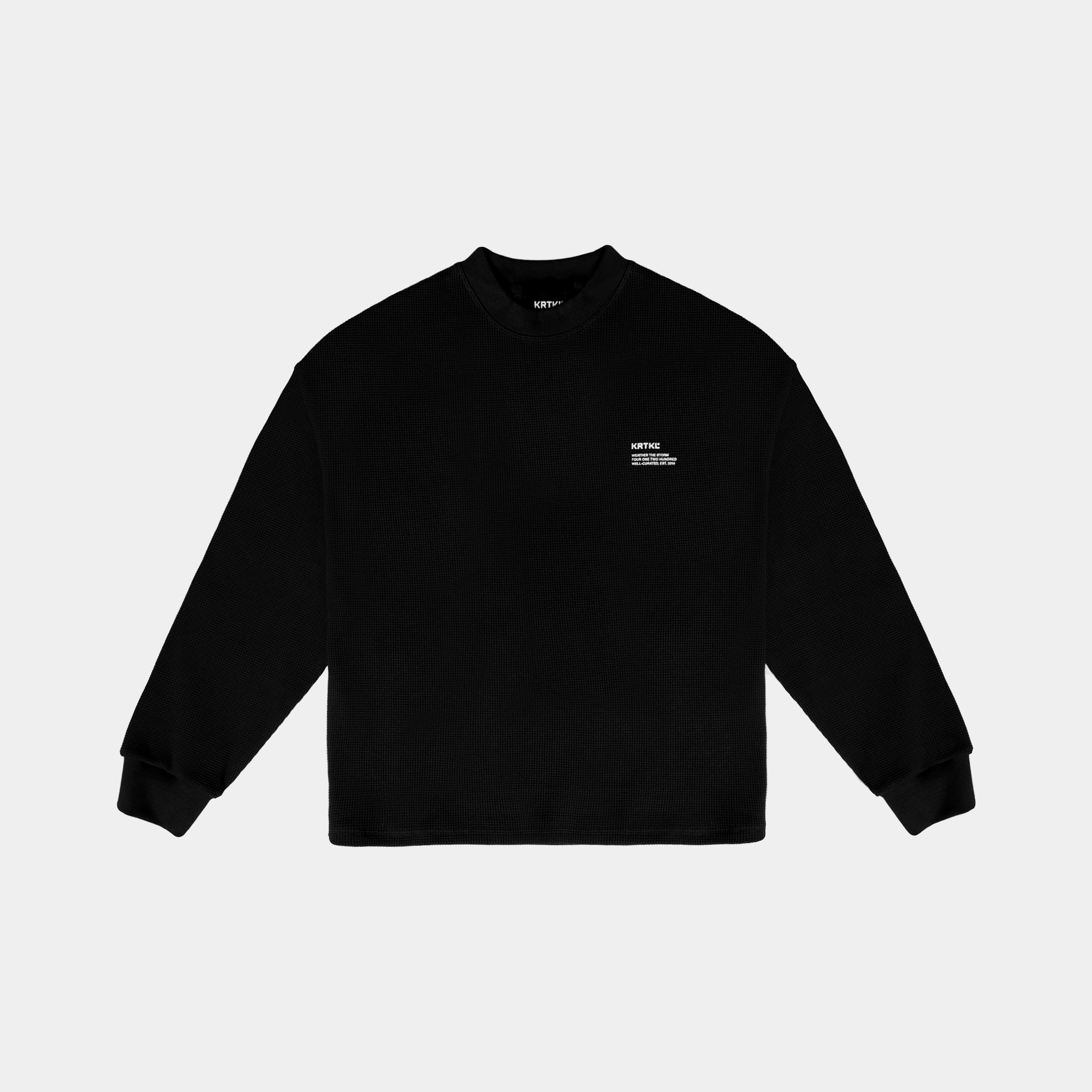 WAFFLE TEE LS (NOIR BLACK)