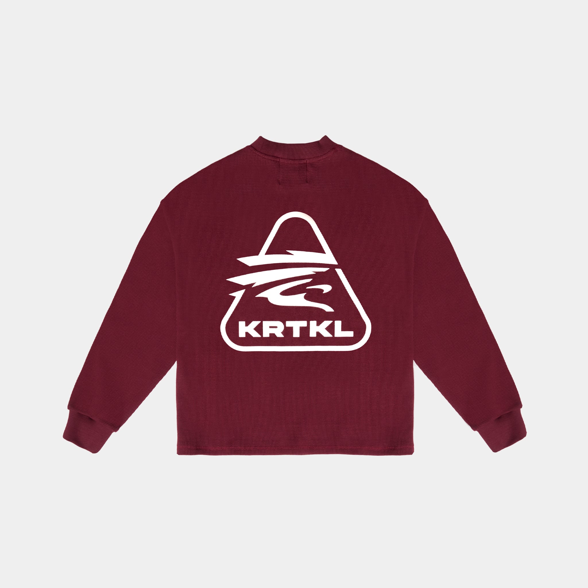 WAFFLE TEE LS (RED BURGUNDY)