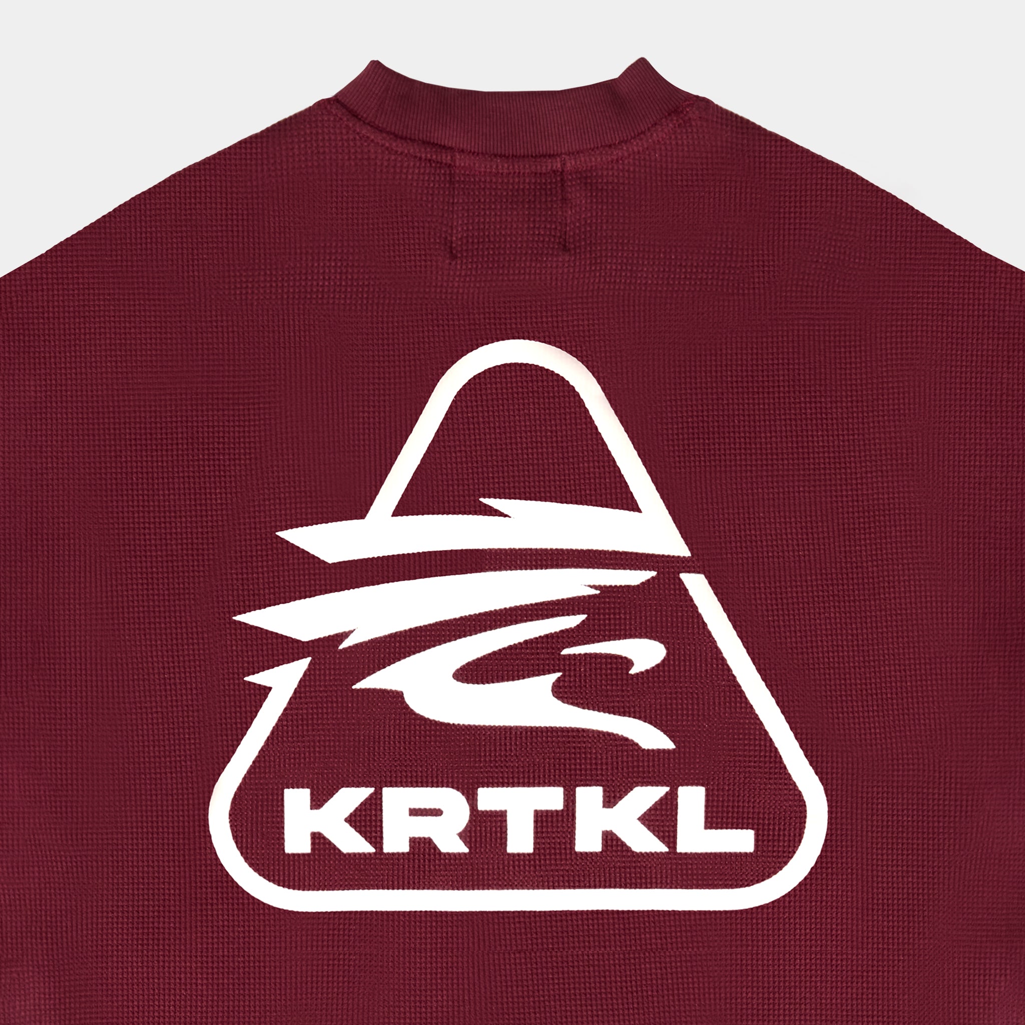 WAFFLE TEE LS (RED BURGUNDY)