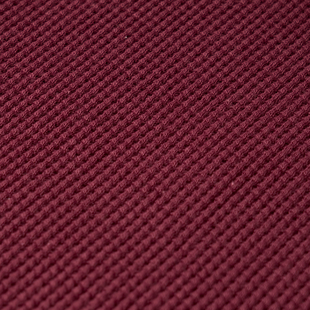WAFFLE TEE LS (RED BURGUNDY)