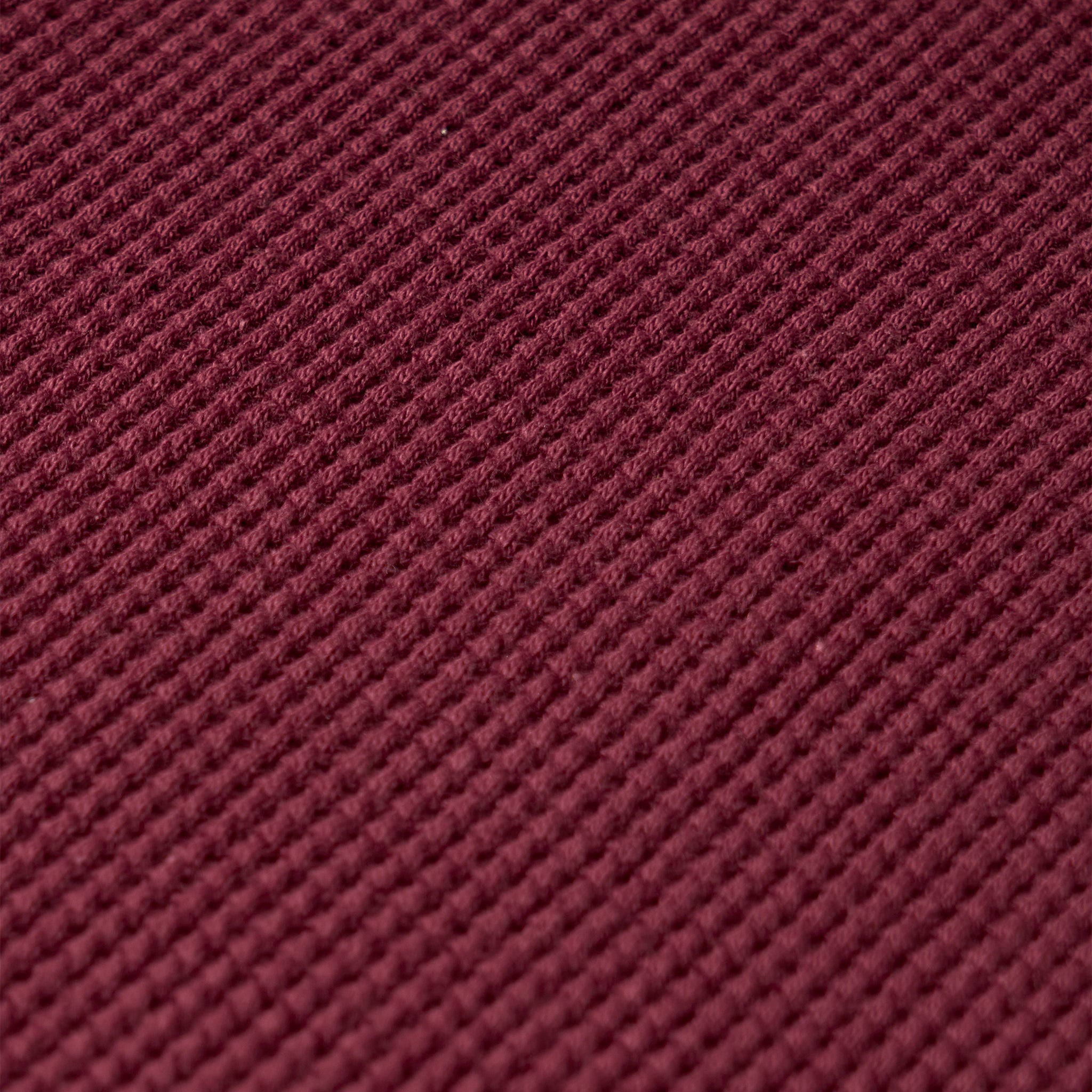 WAFFLE TEE LS (RED BURGUNDY)