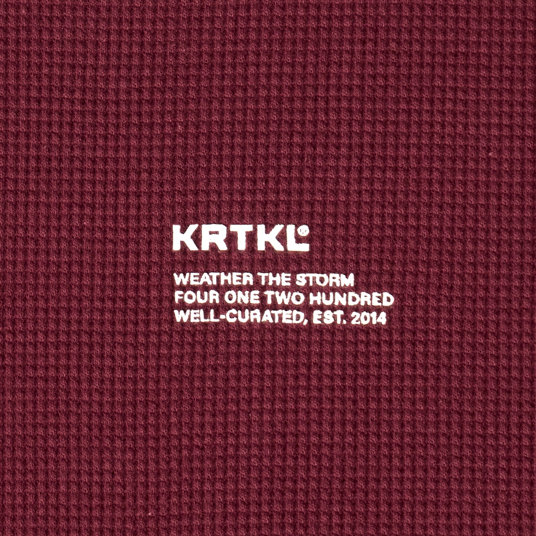 WAFFLE TEE LS (RED BURGUNDY)