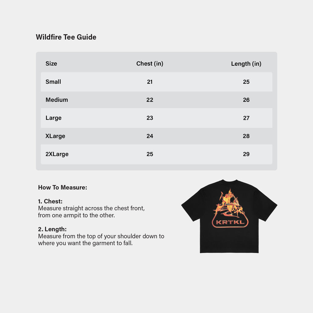 WILDFIRE TEE (NOIR BLACK)
